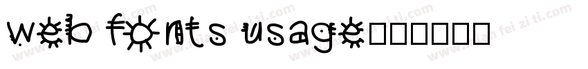 web fonts usage字体转换